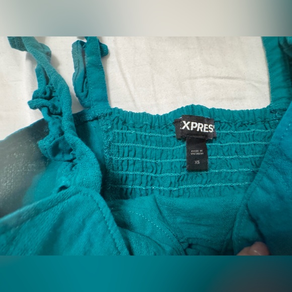 Express Turquoise Knotted Strap Top - Picture 2 of 7